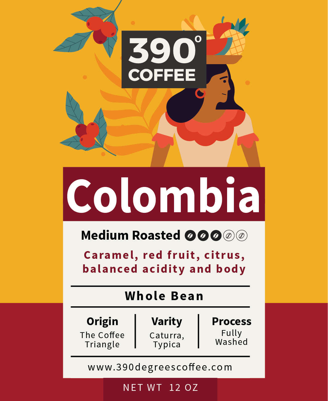 Colombia - Medium, Single Origin - 12 oz