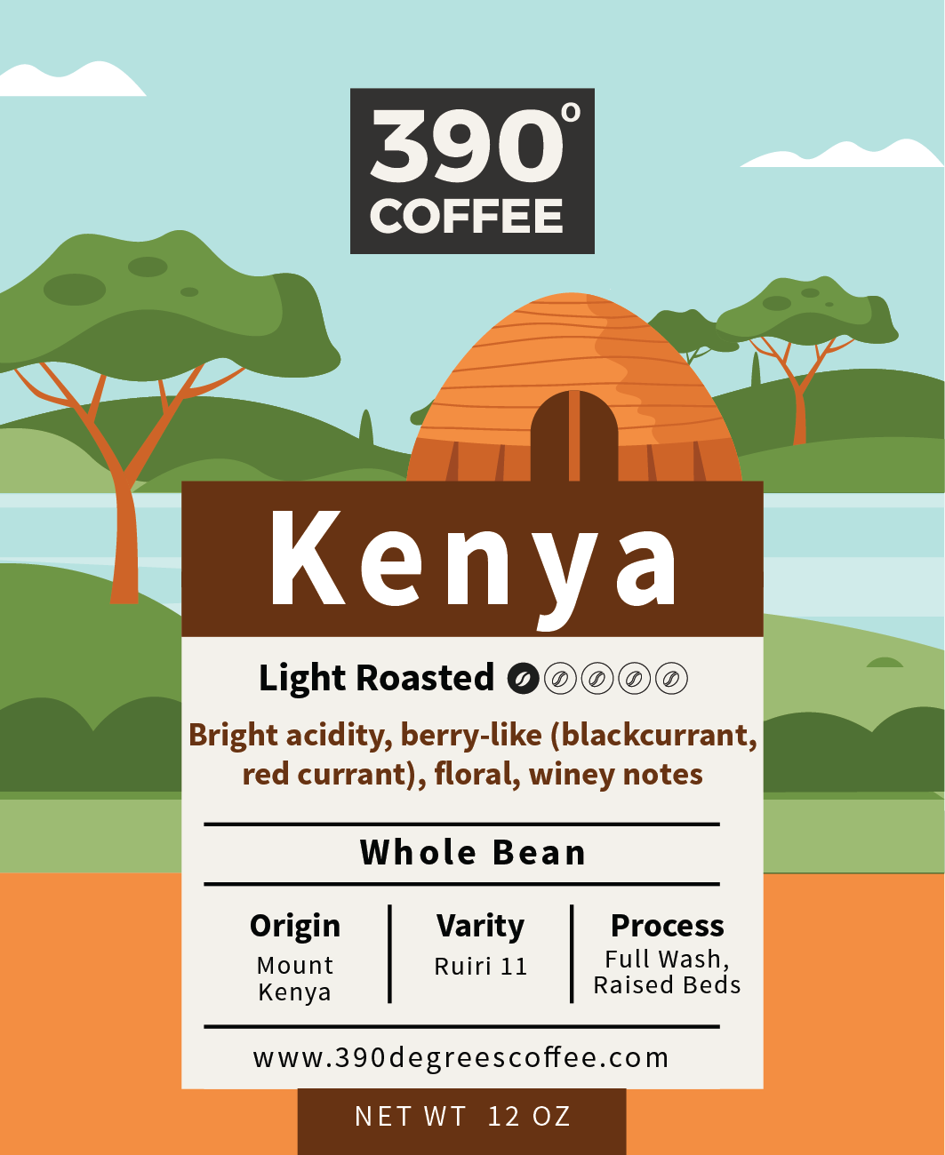 Kenya - Single Origin, Light - 12 oz