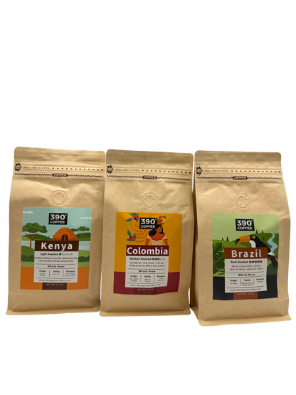 The Ultimate Trio Bundle - Kenya Light, Colombia Medium, Brazil Dark