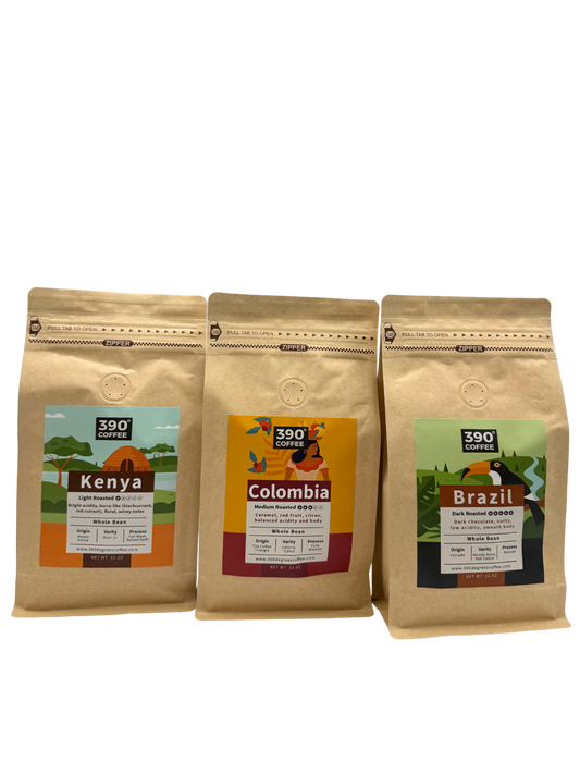 The Ultimate Trio Bundle - Kenya Light, Colombia Medium, Brazil Dark