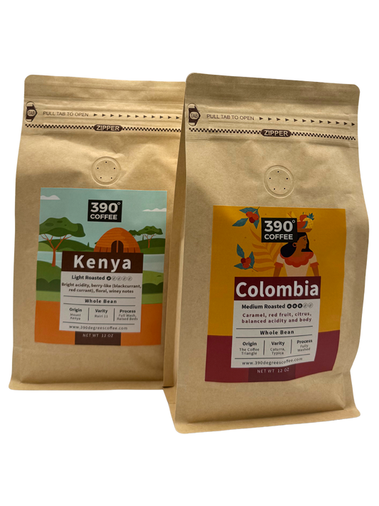 The Contrast Collection: Kenya Light Roast & Colombia Medium Roast