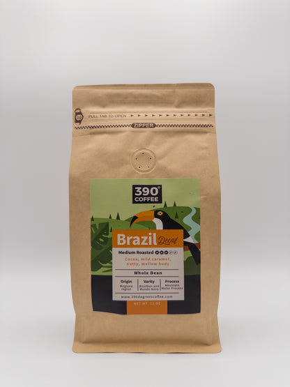 Brazil  Decaf - Medium, Single Origin - 12 oz