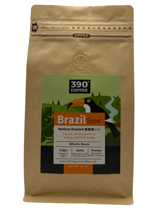 Brazil  Decaf - Medium, Single Origin - 12 oz